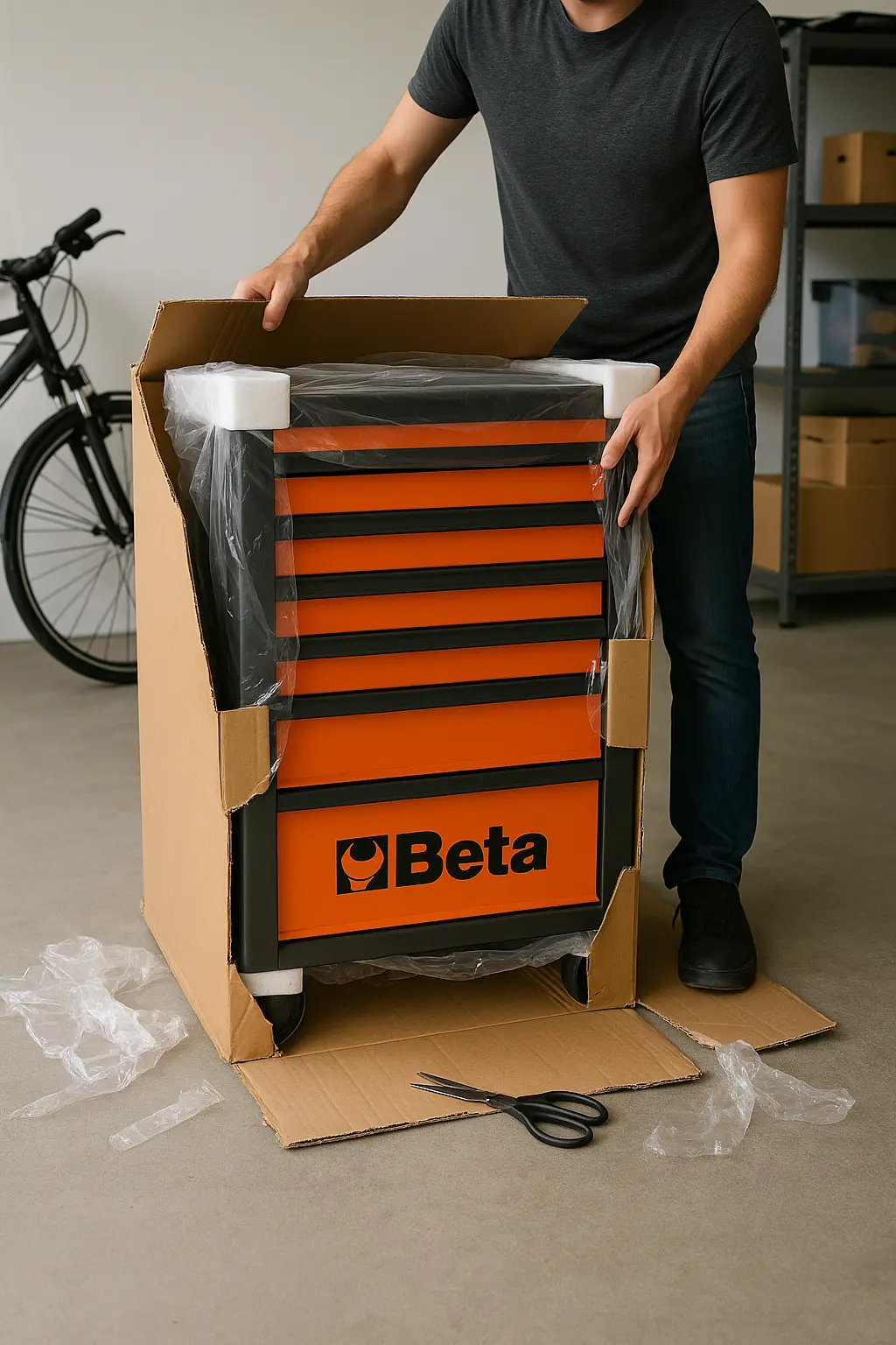 Customer unboxing BetaCab